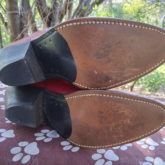 Vintage Red Cowboy Boots - Picture 7 of 8